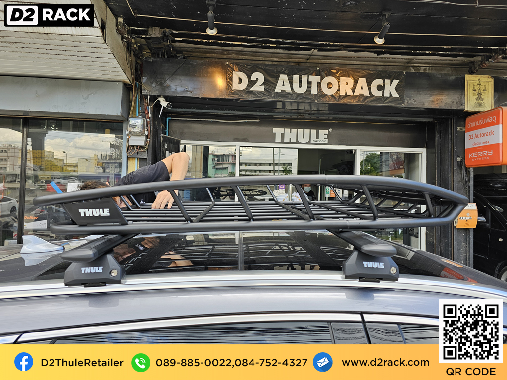 BYD ATTO 3 ติดตั้ง ตะแกรงบนหลังคา THULE Roofrack รุ่น CANYON