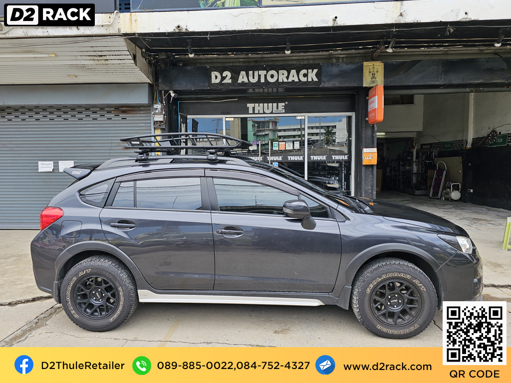 Subaru XV ติดตั้ง แร็ควางสัมภาระบนหลังคา THULE Roofrack รุ่น CANYON