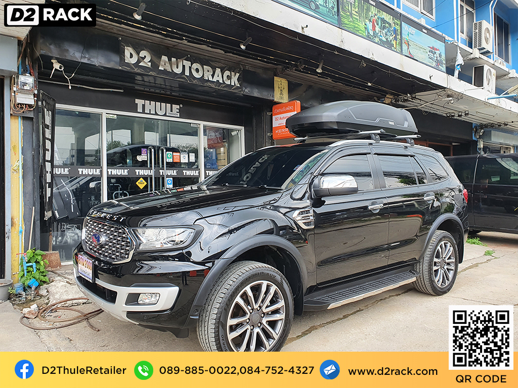 Ford Everest ติดตั้ง ที่เก็บของบนหลังคา THULE Roofbox รุ่น Force XT Size L