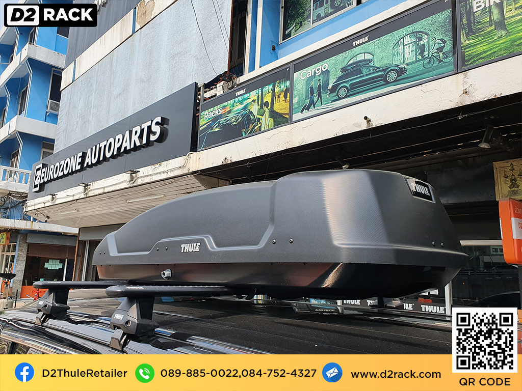 Toyota Alphard ติดตั้ง กล่องใส่สัมภาระบนหลังคา THULE Roofbox รุ่น Force XT Size L