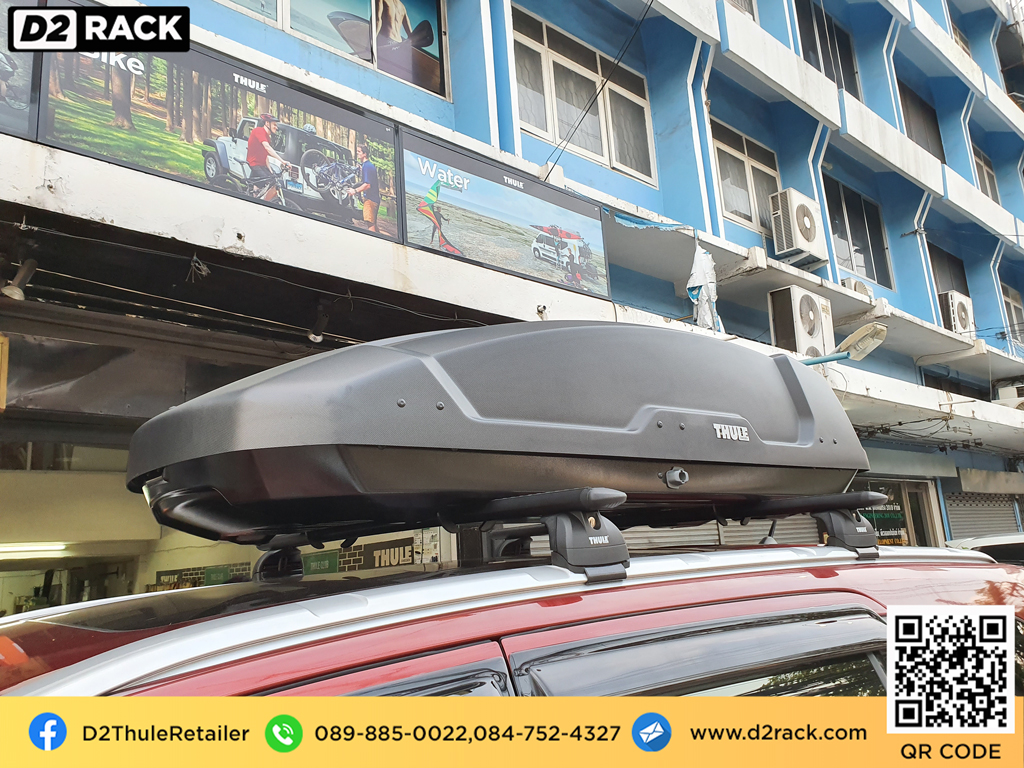 Ford Everest ติดตั้ง กล่องเก็บสัมภาระบนหลังคา THULE Roofbox รุ่น Force XT Size M