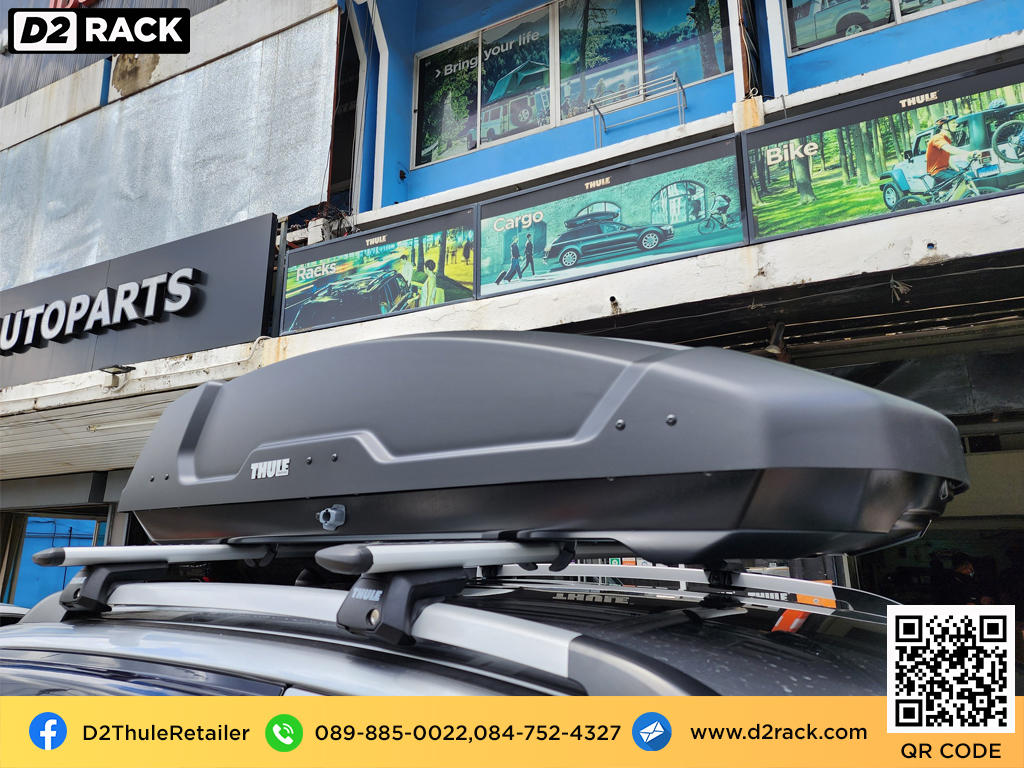 Ford Ranger ติดตั้ง กล่องวางสัมภาระบนหลังคา THULE Roofbox รุ่น Force XT Size M