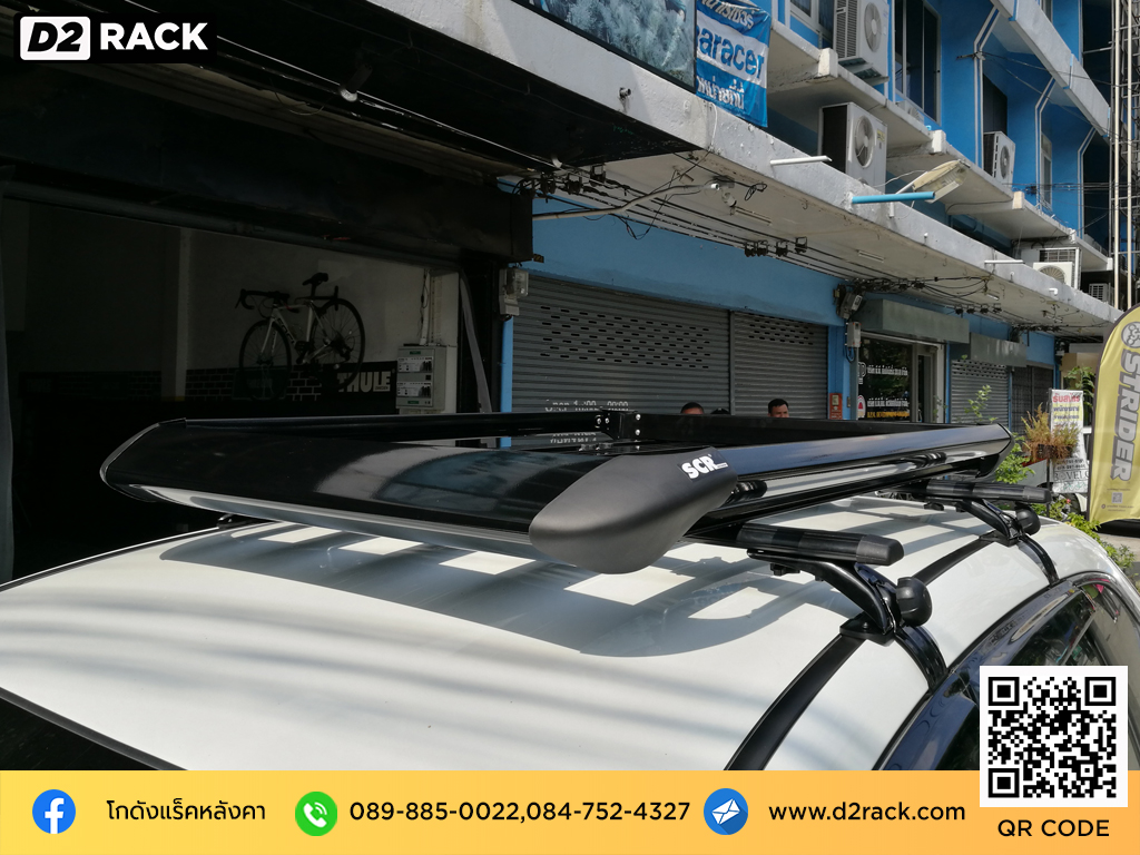 Honda CRV G5 ติดตั้ง แร็คบนหลังคา SCR Roofrack รุ่น RR03 100x150 cm