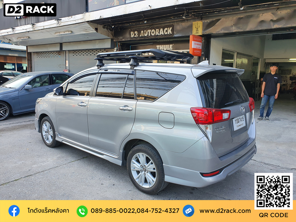 Toyota Innova ติดตั้ง ที่ใส่ของบนหลังคารถ SCR Roofrack รุ่น RR03 100x150 cm