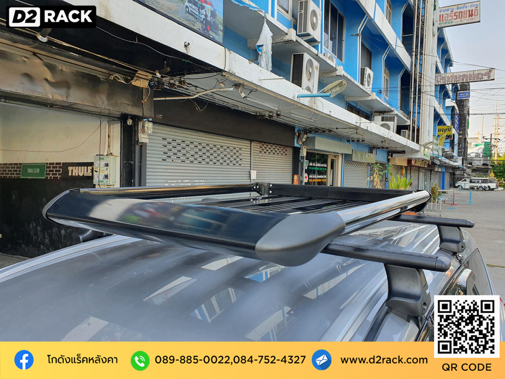 Toyota Innova ติดตั้ง แร็คเก็บสัมภาระบนหลังคา SCR Roofrack รุ่น RR03 100x150 cm