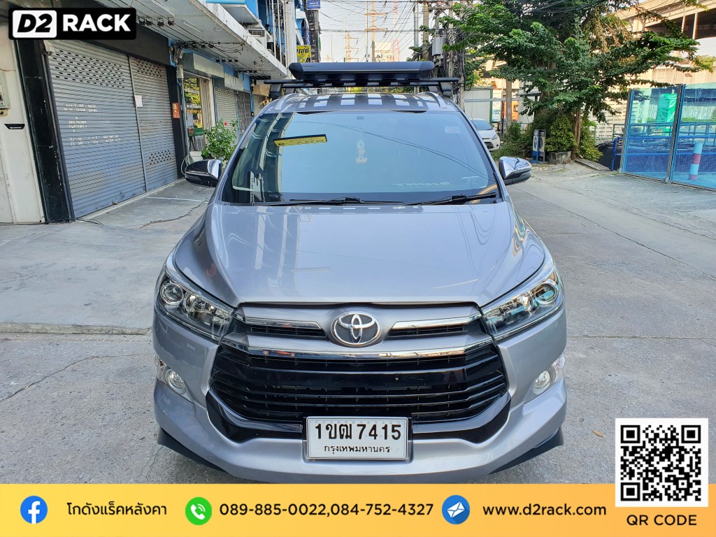 Toyota Innova ติดตั้ง แร็คบรรทุกสัมภาระบนหลังคา SCR Roofrack รุ่น RR03 100x150 cm