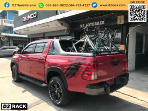 ที่แขวนจักรยานหลังรถ THULE BedRider 822 XTR ติดตั้งกับ Toyota Revo Rocco แร็คบรรทุกจักรยาน ที่แขวนจักรยานท้ายรถsuv โตโยต้า รีโว่