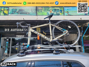 rackจักรยานมือสอง THULE รุ่น OutRide 561 ติดตั้งกับ Volvo XC40 rackติดจักรยาน rackจักรยานบนหลังคารถ วอลโว่ เอ็กซ์ซี 40