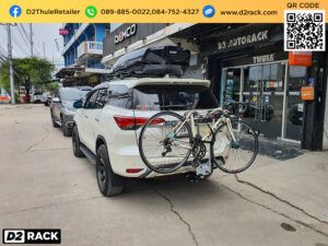 rackบรรทุกจักรยาน THULE HangOn 972 ติดตั้งกับ Toyota Fortuner แร็คใส่จักรยาน ที่แขวนจักรยานท้ายรถsuv โตโยต้า ฟอร์จูนเนอร์