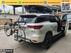 แร็ควางรถจักรยาน THULE HangOn 972 ติดตั้งกับ Toyota Fortuner rackหลังคาBuzzRack แร็ควางจักรยาน โตโยต้า ฟอร์จูนเนอร์