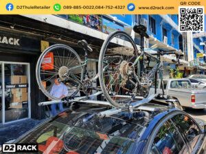 rackหลังคาจักรยาน THULE รุ่น OutRide 561 ติดตั้งกับ BMW 330e แร็คจักรยานทําเอง แร็คจักรยานมือสอง บีเอ็ม 330 อี