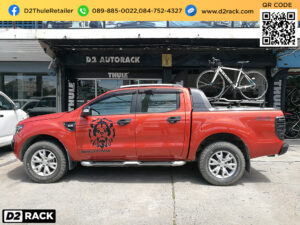 แร็คจักรยานมือสอง THULE ProRide 598 ติดตั้งกับ Ford Ranger rackหลังคาTHULE rackจักรยาน ฟอร์ด เรนเจอร์