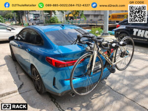 แร็คขนจักรยาน THULE Raceway 991 ติดตั้งกับ BMW 218i rackจักรยานติดท้ายรถ rackหลังคาBuzzRack บีเอ็ม 218 i