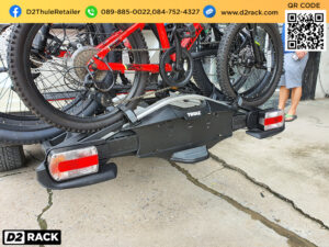 แร็คยึดจักรยานท้ายรถ THULE Velocompact 927 ติดตั้งกับ Toyota Fortuner แขวนจักรยานท้ายรถ rackบรรทุกจักรยาน โตโยต้า ฟอร์จูนเนอร์