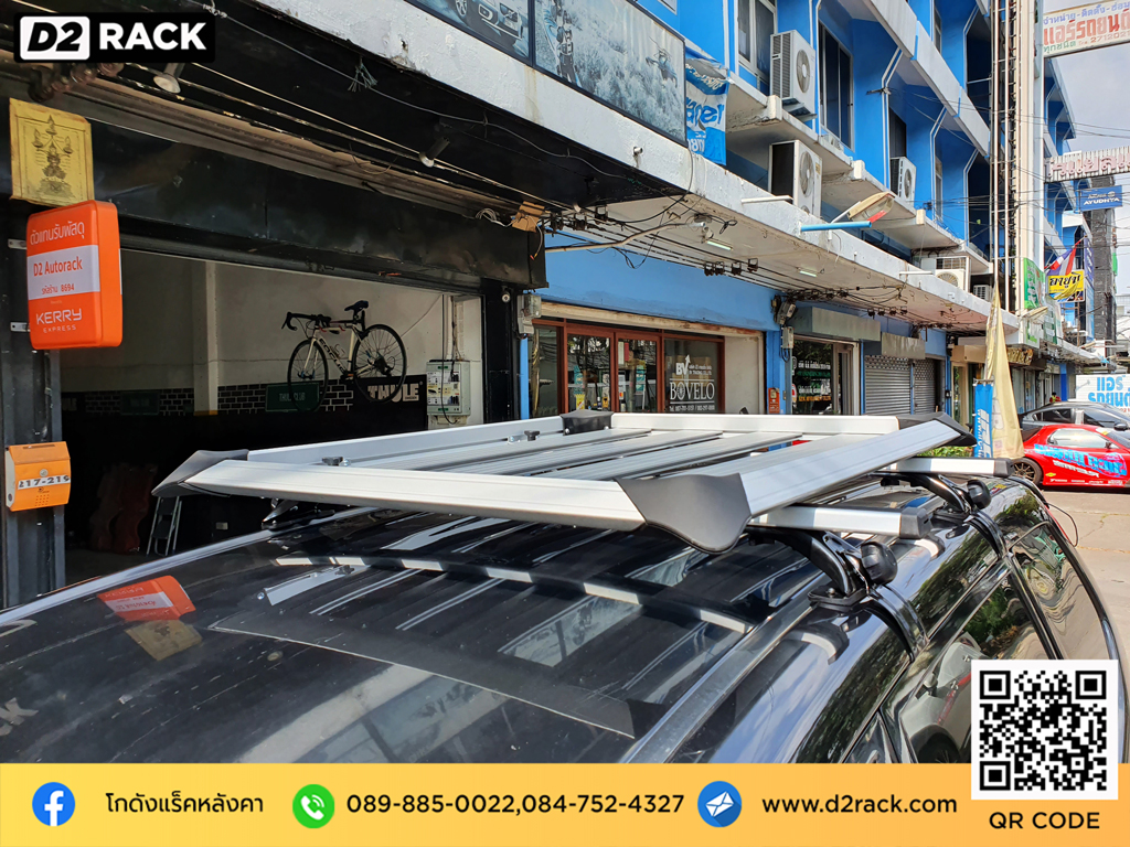 Toyota Avanza ติดตั้ง แร็คหลังคา VRK Roofrack รุ่น Modern 100x120 cm