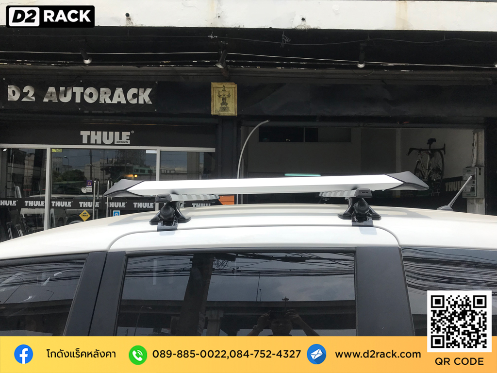 Toyota Sienta ติดตั้ง แร็คเก็บของบนหลังคา VRK Roofrack รุ่น Modern 100x120 cm