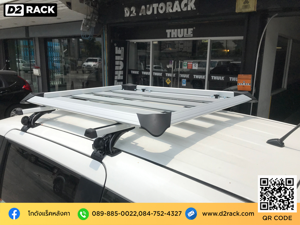 Toyota Sienta ติดตั้ง ที่ใส่ของบนหลังคารถ VRK Roofrack รุ่น Modern 100x120 cm