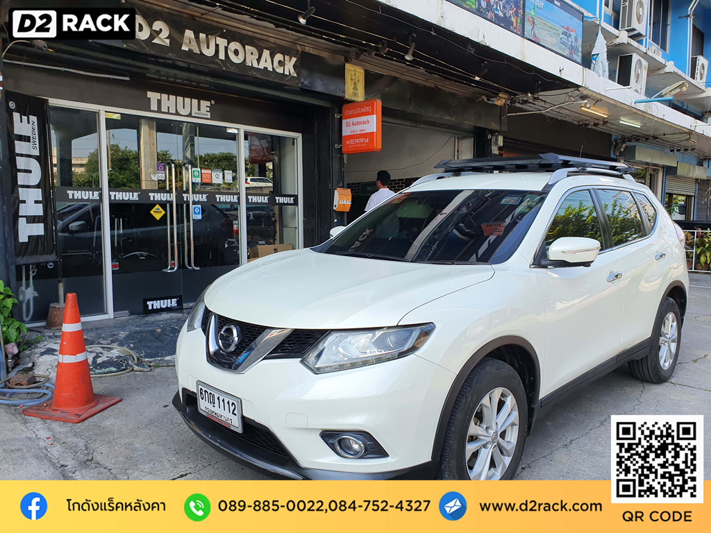 Nissan Xtrail ติดตั้ง แร็คเก็บของบนหลังคา VRK Roofrack รุ่น Modern 100x150 cm