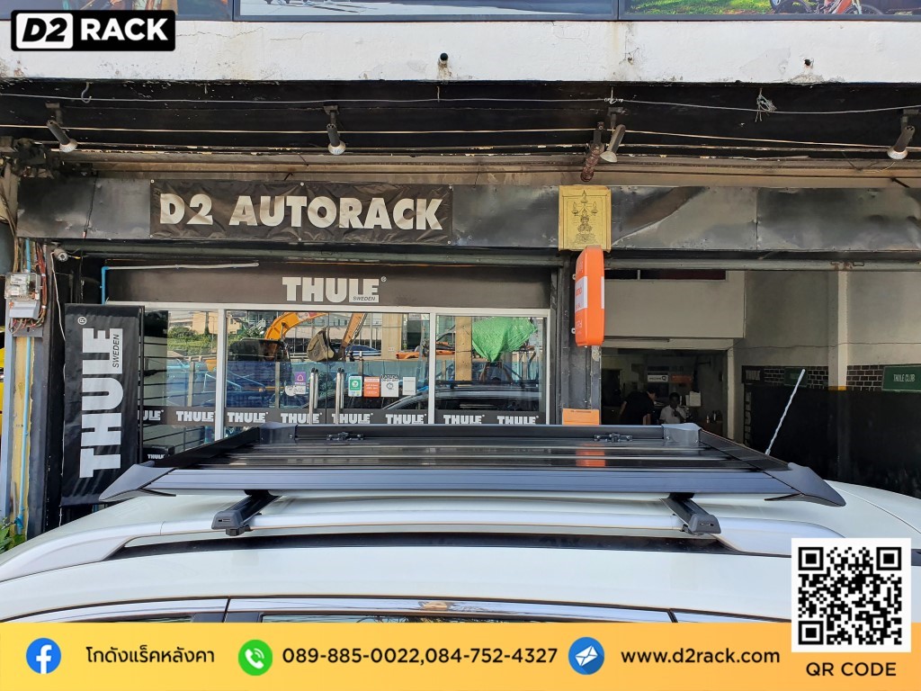 Nissan Xtrail ติดตั้ง แร็คใส่สัมภาระบนหลังคา VRK Roofrack รุ่น Modern 100x150 cm