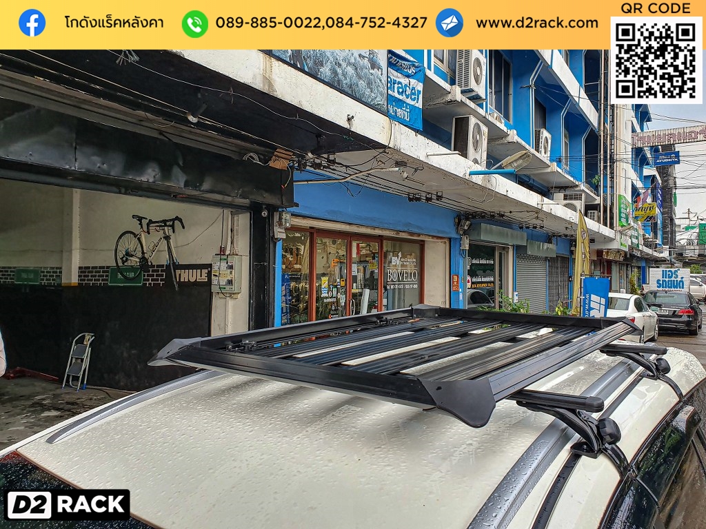 Toyota Innova ติดตั้ง แร็คบนหลังคา VRK Roofrack รุ่น Modern 100x150 cm