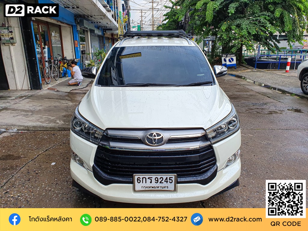 Toyota Innova ติดตั้ง แร็คหลังคา VRK Roofrack รุ่น Modern 100x150 cm