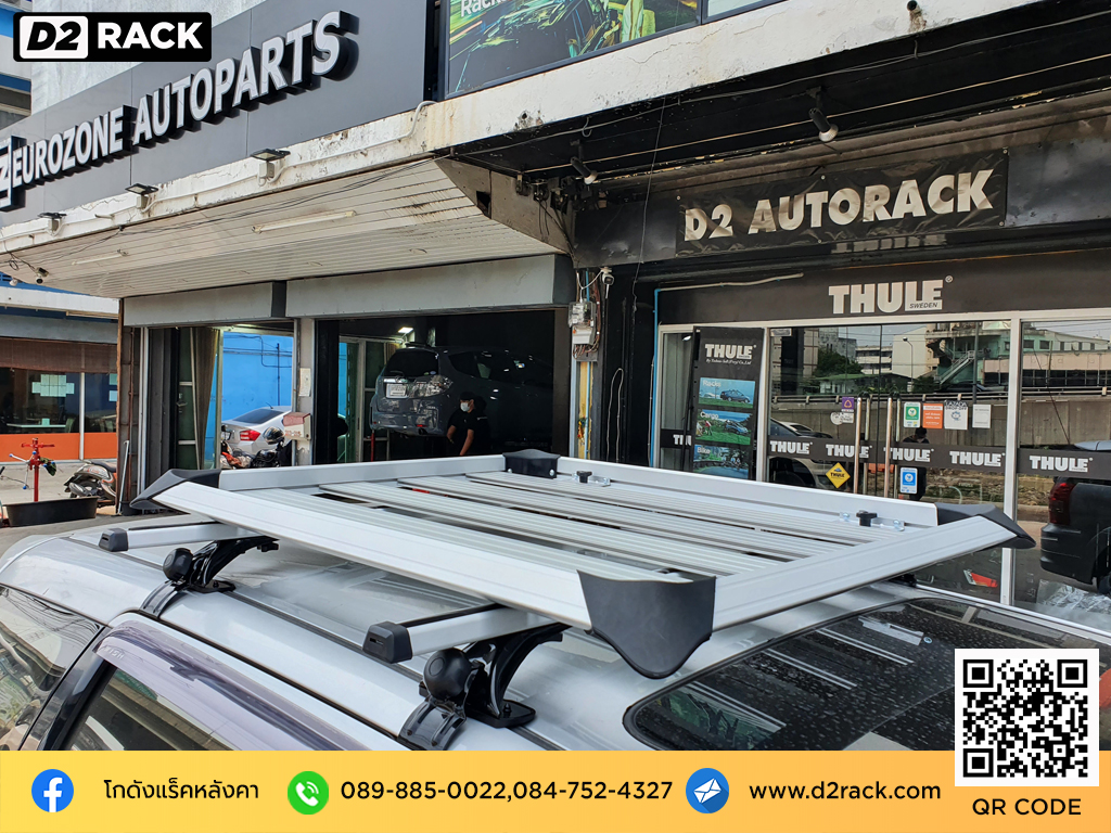 Toyota Wish ติดตั้ง แร็คบนหลังคา VRK Roofrack รุ่น Modern 100x120 cm