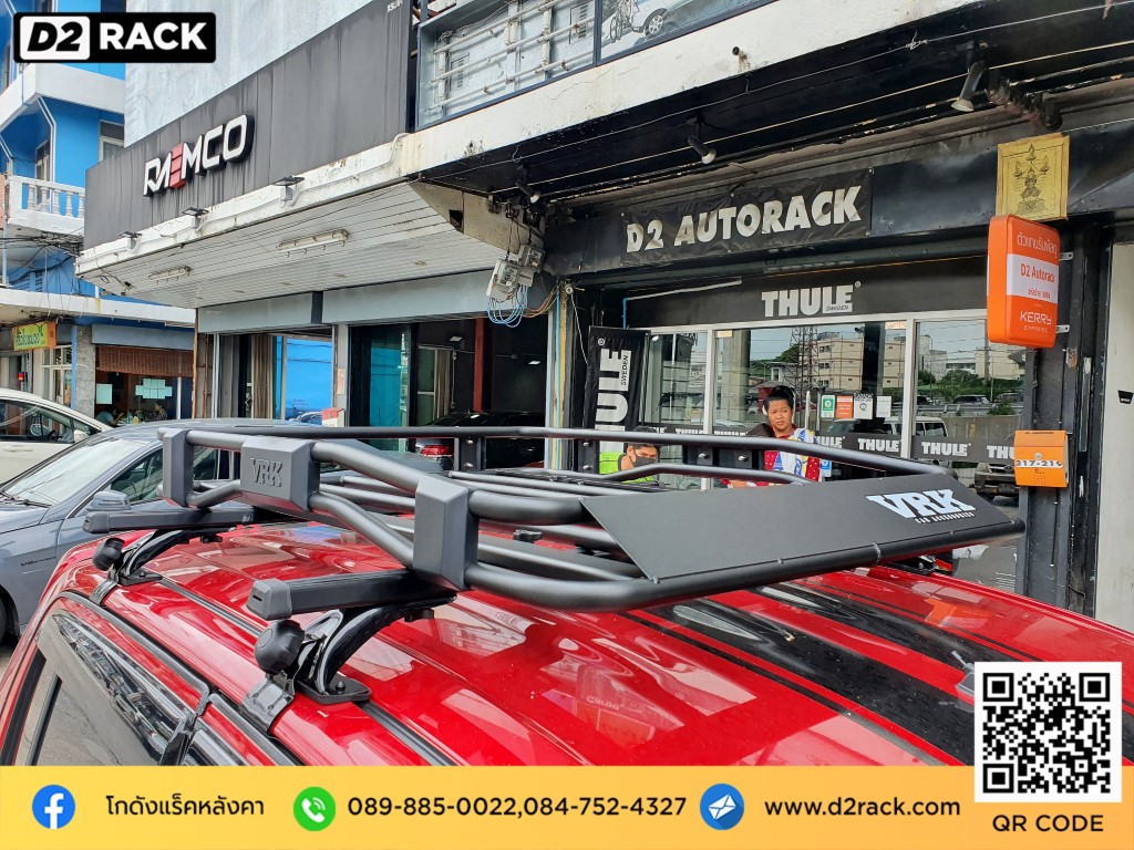 Suzuki Celerio ติดตั้ง แร็คบนหลังคา VRK Roofrack รุ่น TRAY 001 100x120 cm