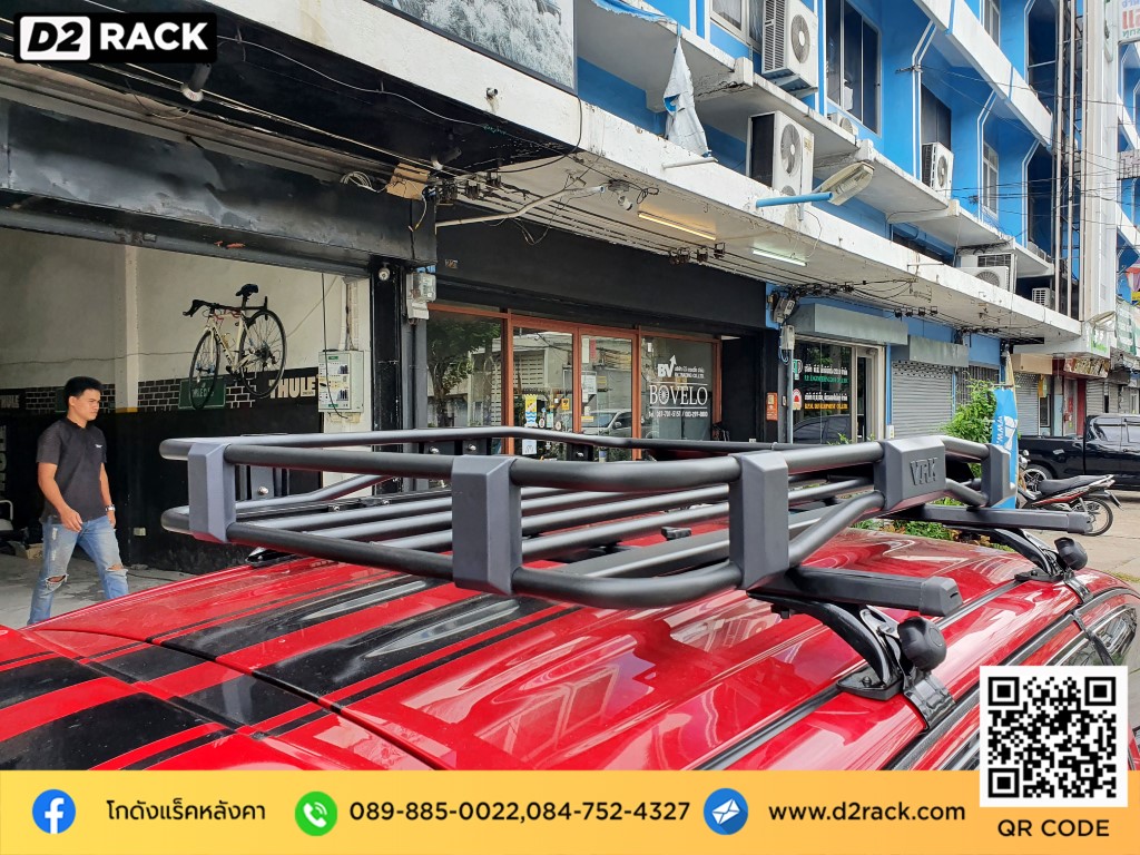 Suzuki Celerio ติดตั้ง แร็คสัมภาระบนหลังคา VRK Roofrack รุ่น TRAY 001 100x120 cm