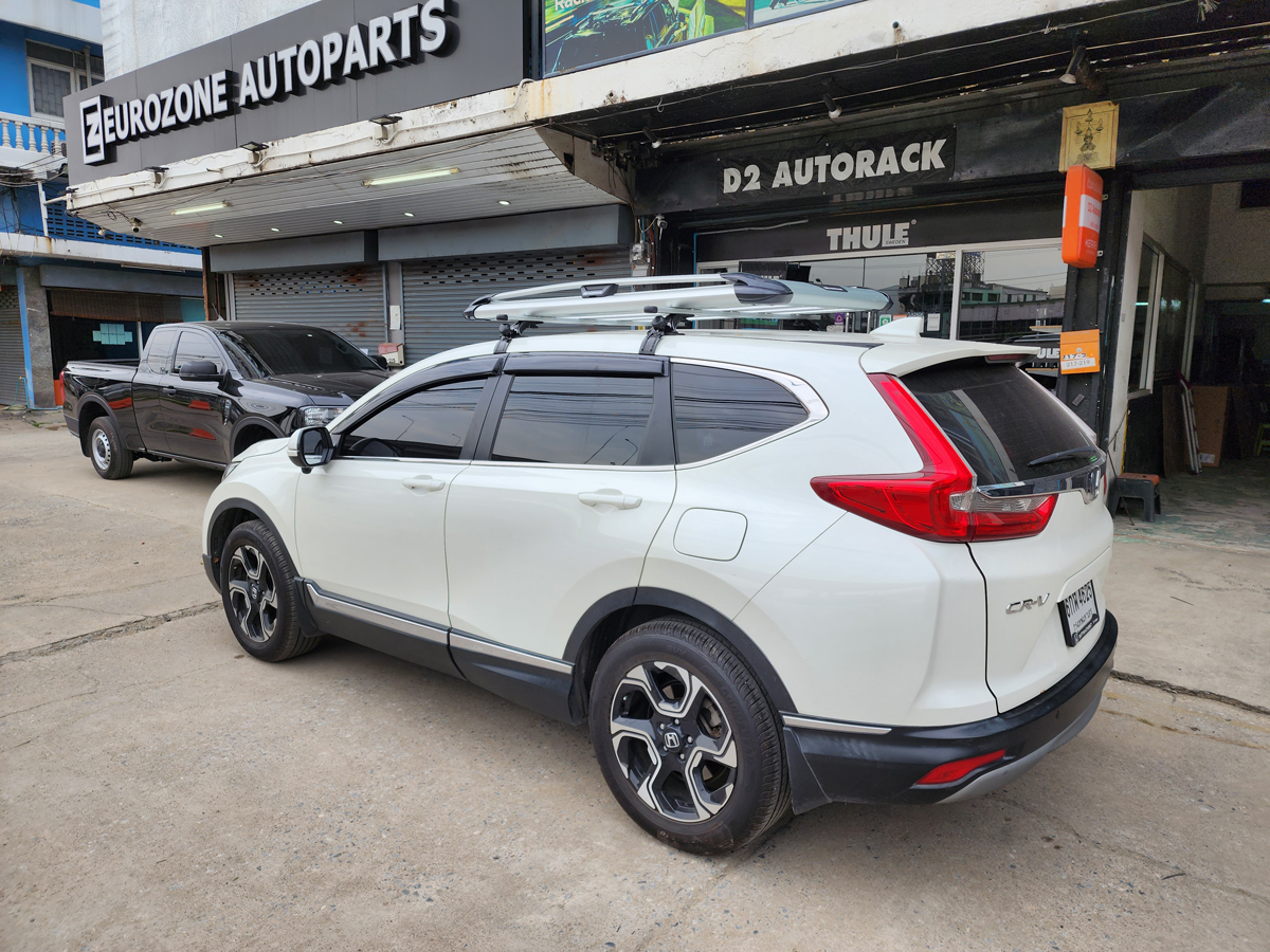 Honda CRV G5 ติดตั้ง ตะแกรงใส่ของบนหลังคา CARRYBOY Roofrack รุ่น CB550N 100x160 cm