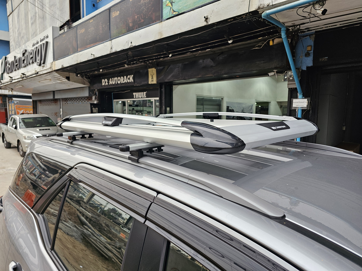 Toyota Fortuner ติดตั้ง ถาดวางของบนหลังคา CARRYBOY Roofrack รุ่น CB550N 100x160 cm