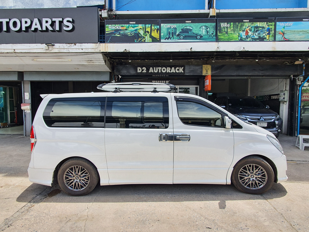 Hyundai H1 ติดตั้ง แร็คหลังคารถเก๋ง CARRYBOY Roofrack รุ่น CB550N 100x160 cm