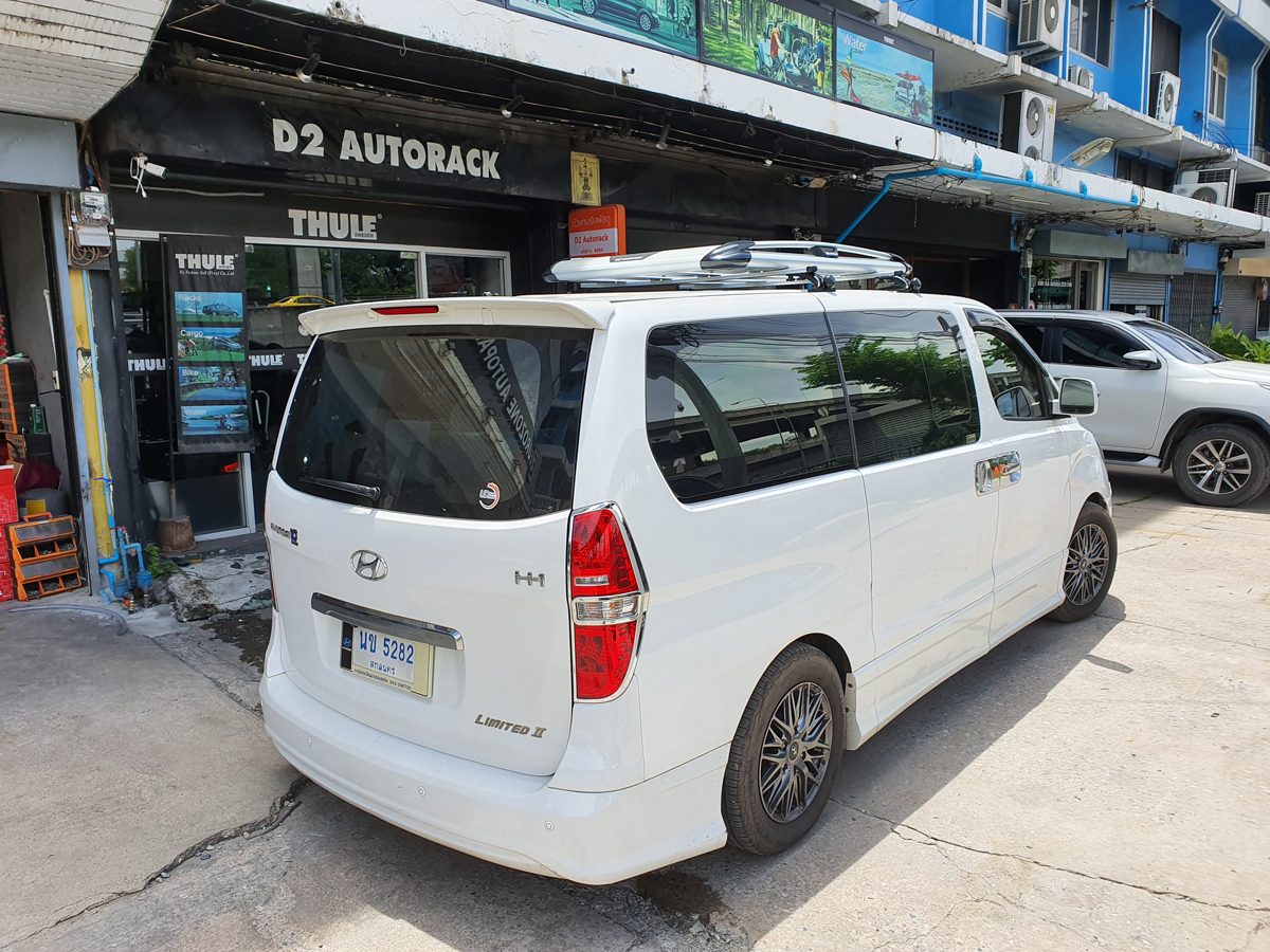 Hyundai H1 ติดตั้ง แร็คหลังคามือสอง CARRYBOY Roofrack รุ่น CB550N 100x160 cm