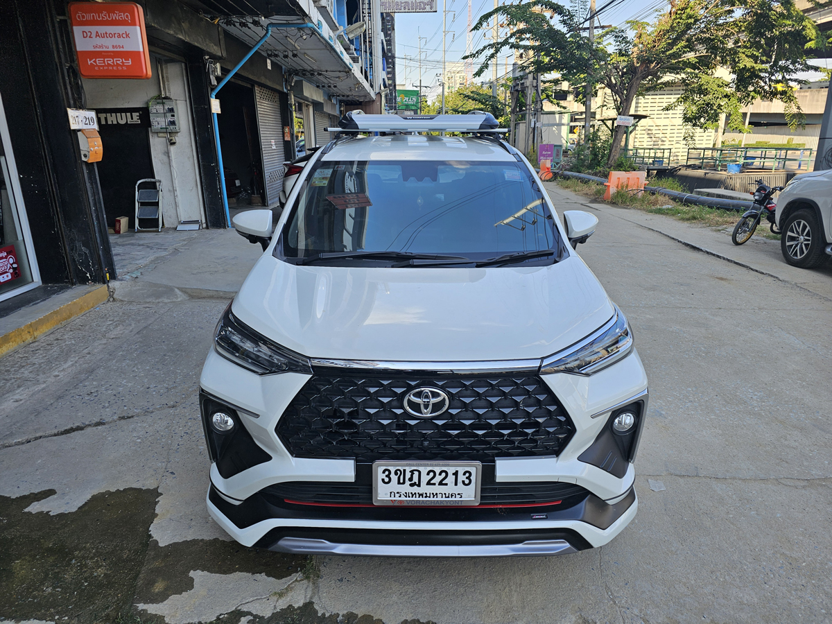 Toyota Veloz ติดตั้ง แร็คหลังคารถเก๋ง CARRYBOY Roofrack รุ่น CB550N 100x160 cm