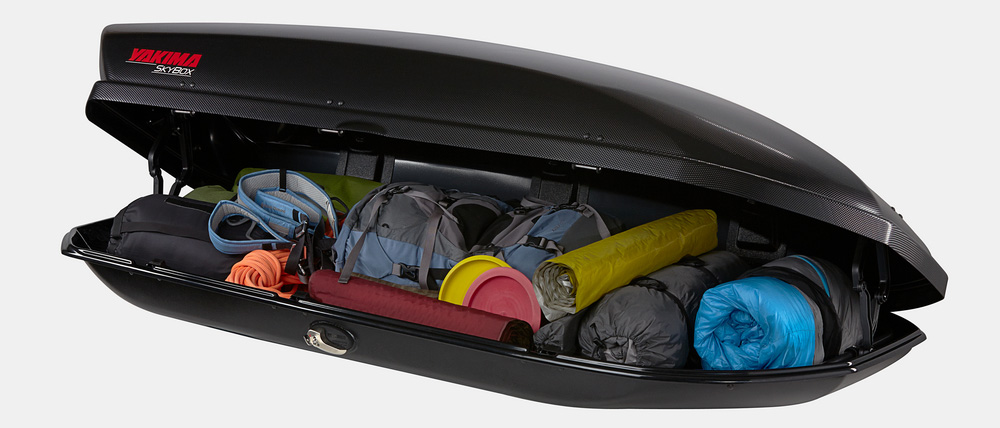 แร็คใส่ของ roof box กล่อง สัมภาระ บน หลังคา Roofbox Yakima รุ่น Skybox 18 กล่องใส่ของบนหลังคา