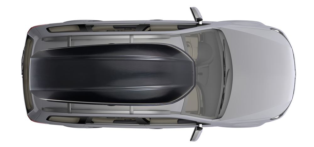 rack หลังคา กล่องเก็บของบนหลังคารถ Roofbox Yakima รุ่น Skybox 18 กล่องเก็บของท้ายกระบะมือสอง