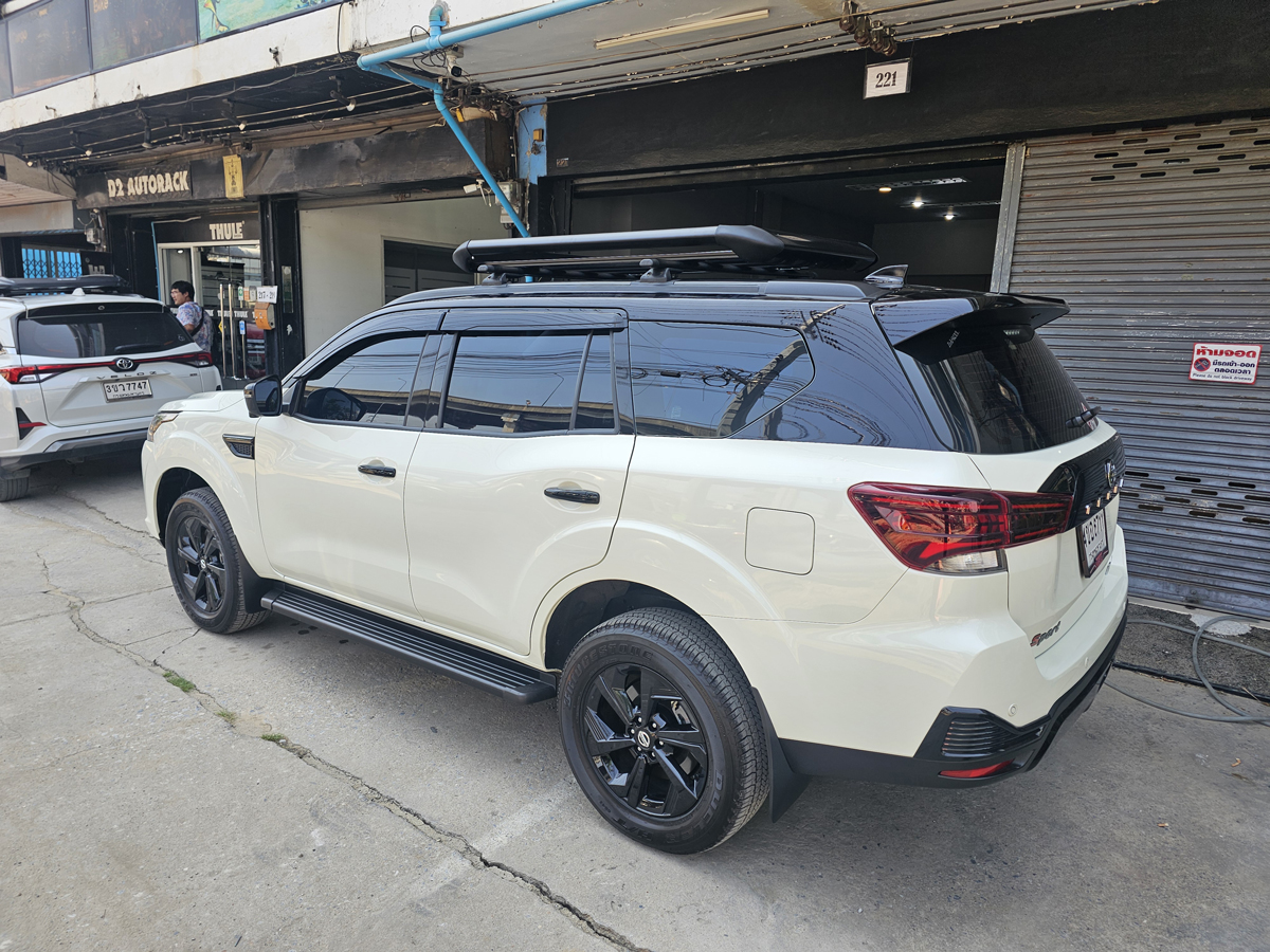 Nissan Terra ติดตั้ง แร็คหลังคามือสอง SCR Roofrack รุ่น RR03 100x150 cm Black Color