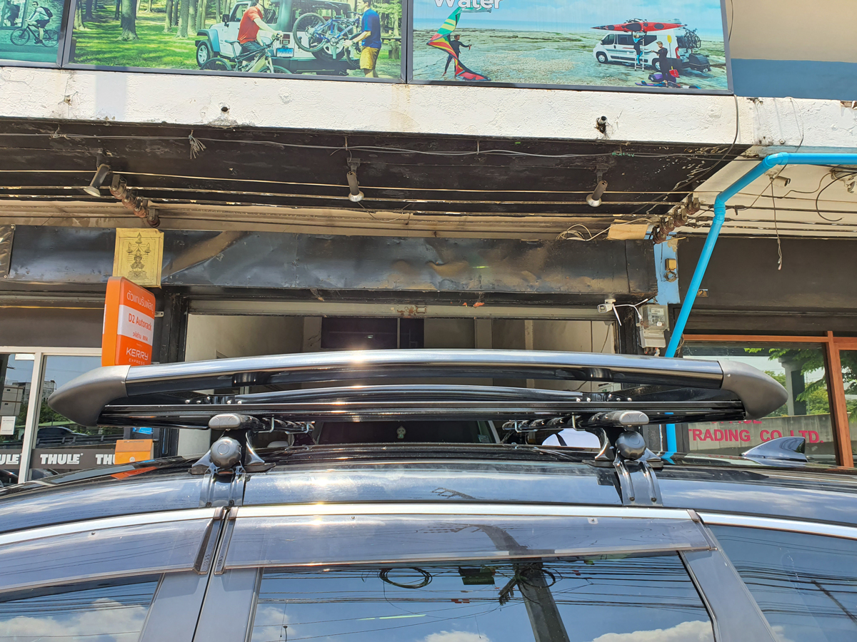 Honda CRV G5 ติดตั้ง แร็คบนหลังคา SCR Roofrack รุ่น RR04 100x150 cm Black ColorHonda CRV G5 ติดตั้ง แร็คบนหลังคา SCR Roofrack รุ่น RR04 100x150 cm Black Color