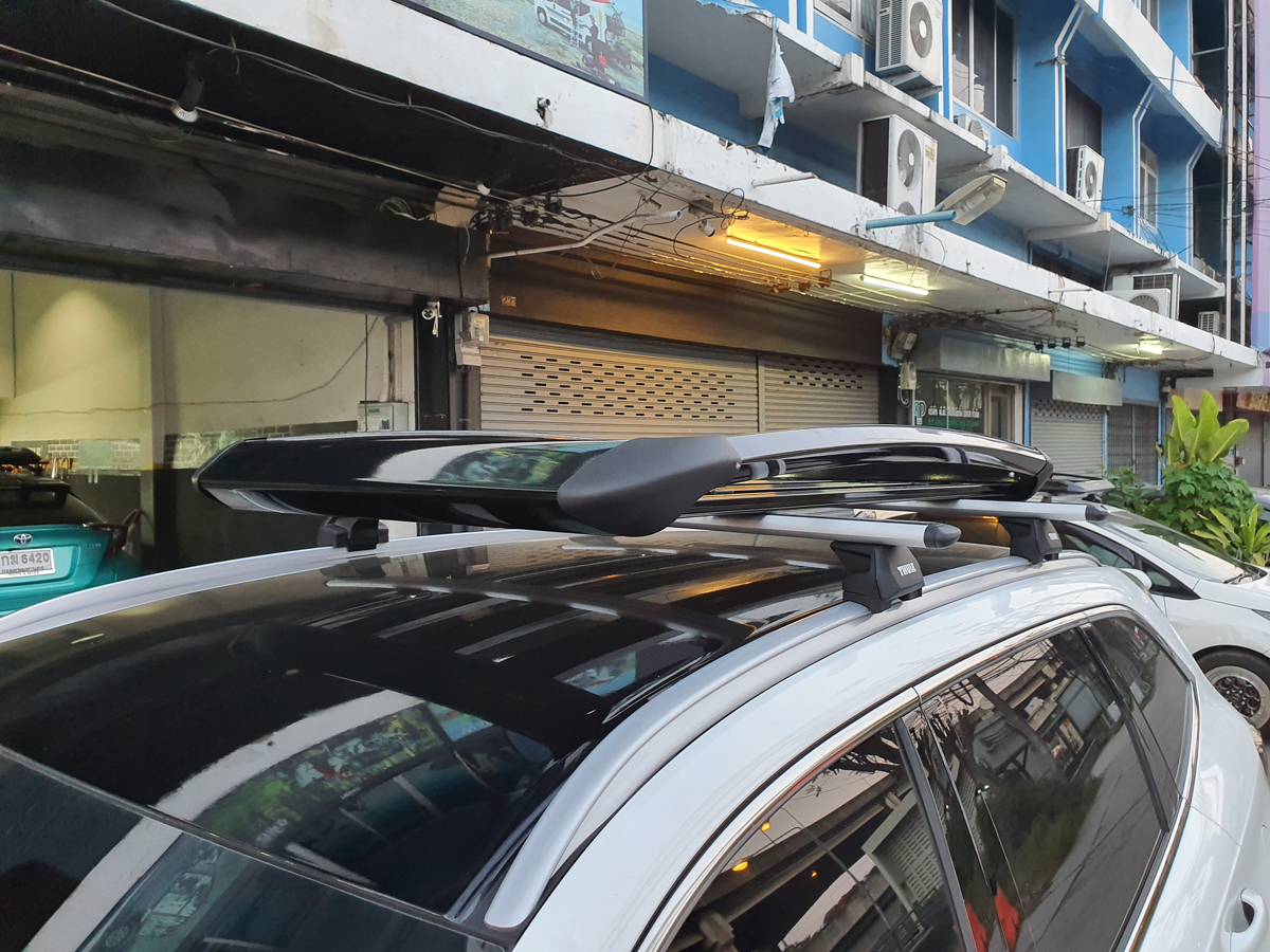 Haval H6 ติดตั้ง ถาดวางของบนหลังคา SCR Roofrack รุ่น RR04 100x150 cm Black Color