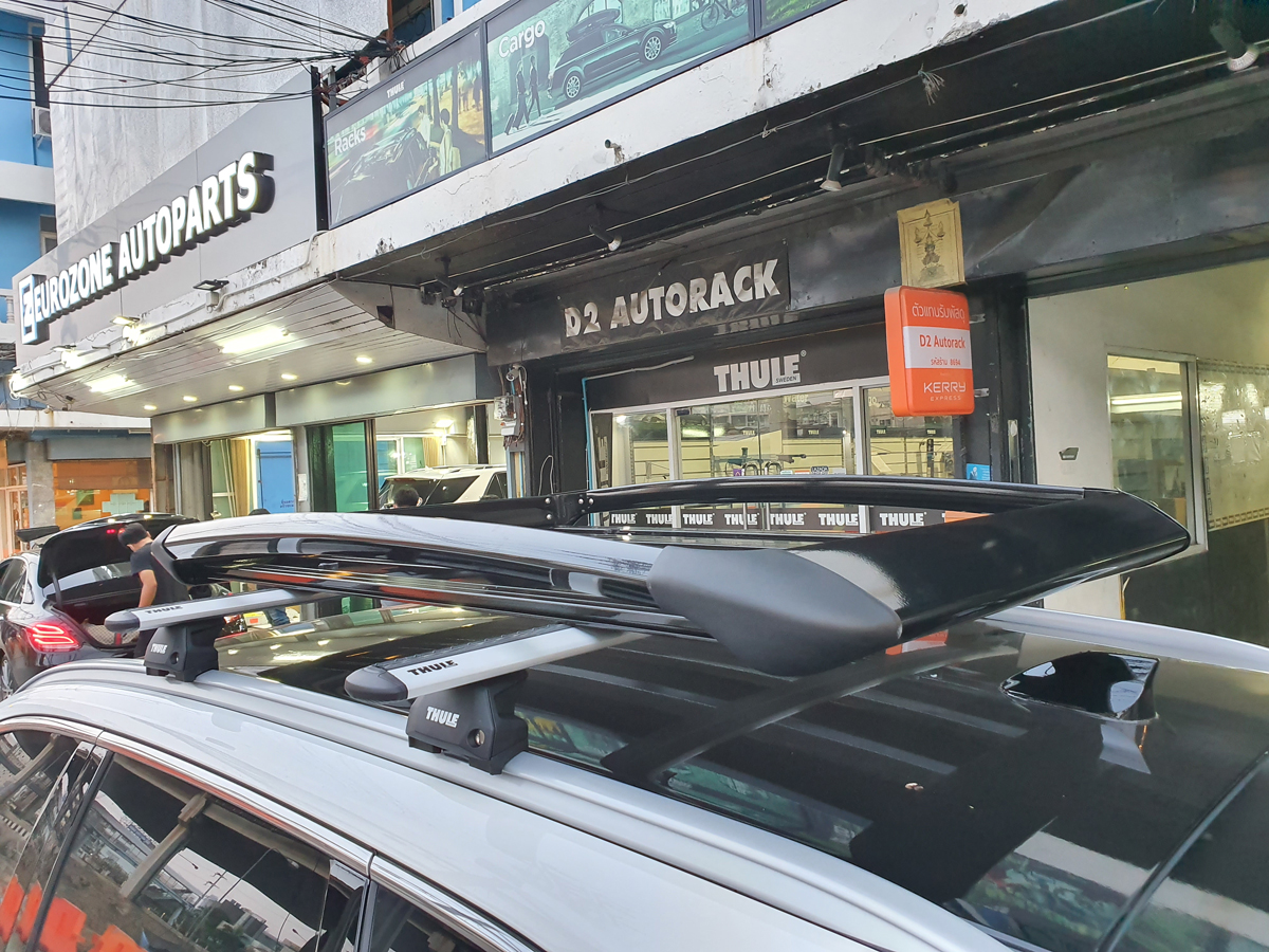 Haval H6 ติดตั้ง ตะแกรงใส่ของบนหลังคา SCR Roofrack รุ่น RR04 100x150 cm Black Color