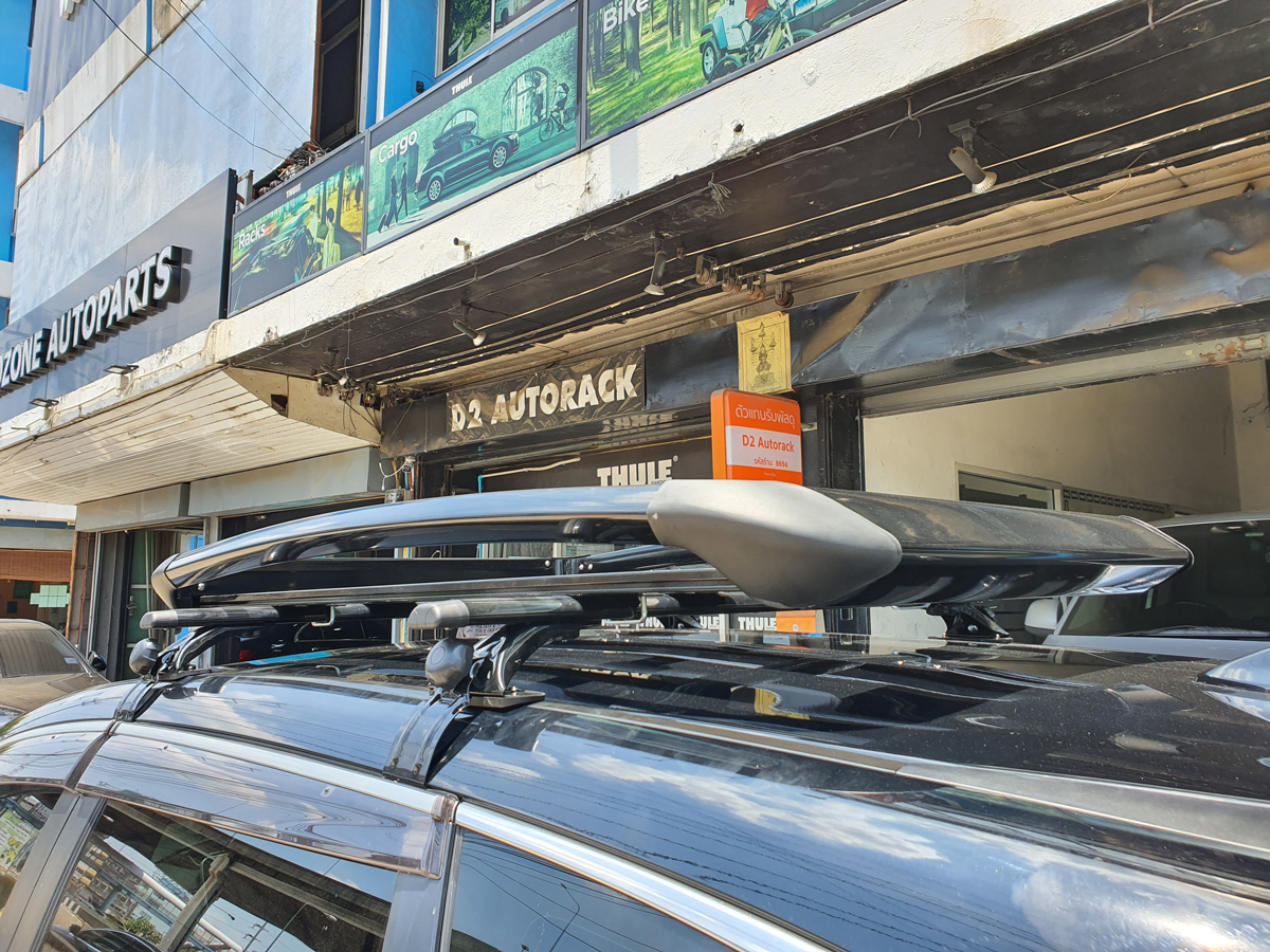 Honda CRV G5 ติดตั้ง ตะแกรงใส่ของบนหลังคา VRK Roofrack รุ่น Sport Black Color 100x150 cm