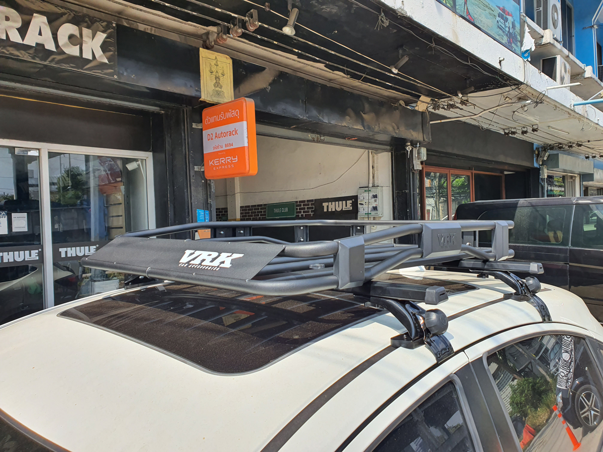 Honda HRV ติดตั้ง ถาดวางของบนหลังคา VRK Roofrack รุ่น TRAY-001 90x120 cm