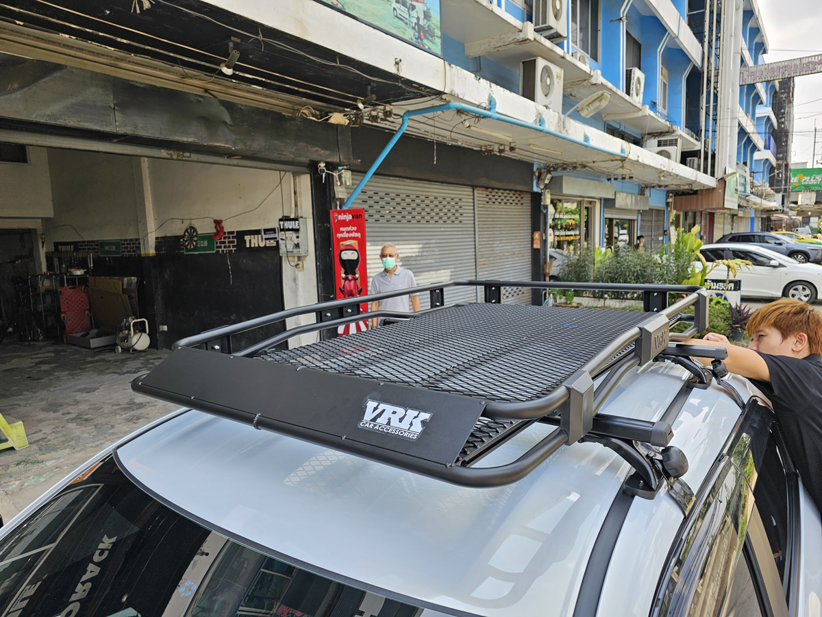 Honda HRV ติดตั้ง ถาดวางของบนหลังคา VRK Roofrack รุ่น TRAY-002 100x150 cm