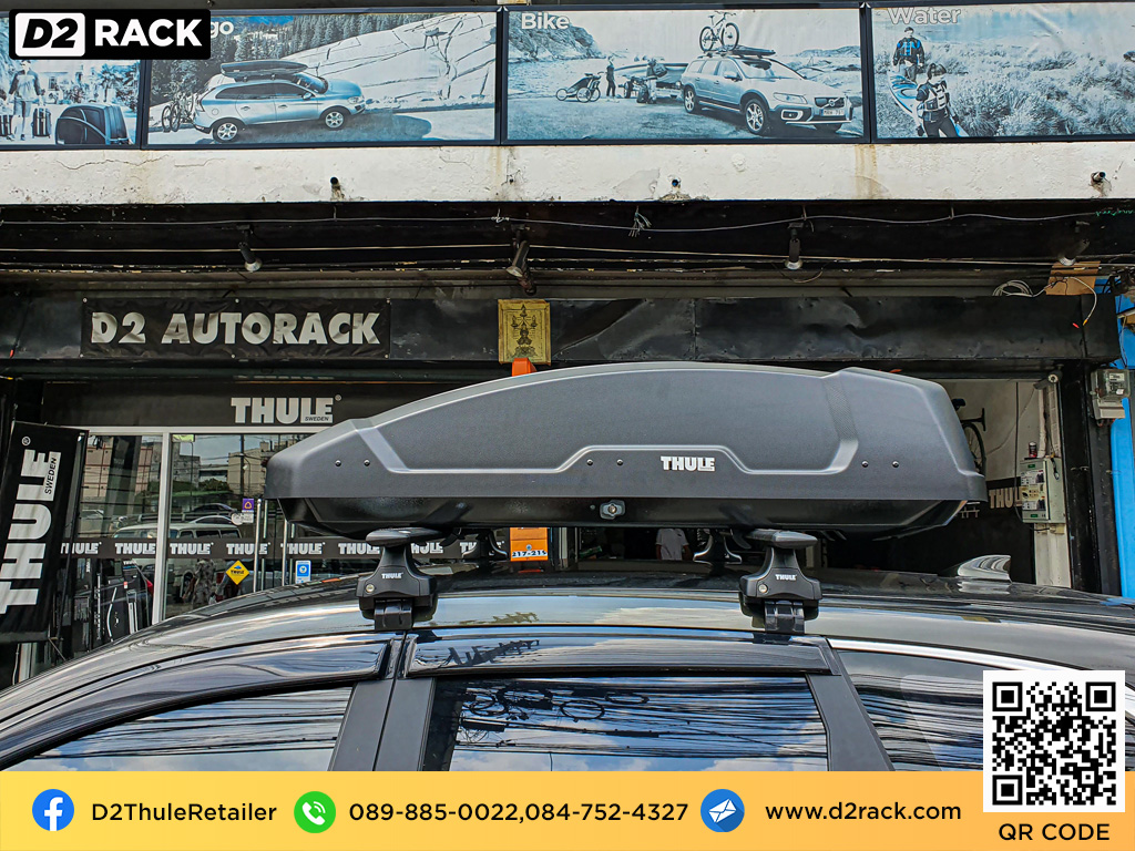 กล่องบนหลังคา มือสอง thule thule force xt m กล่องวางของบนหลังคา  กล่องบนหลังคา กล่องเก็บของติดรถยนต์ : ผลงานติดตั้ง กล่องหลังคารถยนต์ roof box Honda Crv G5 ซีอาร์วี