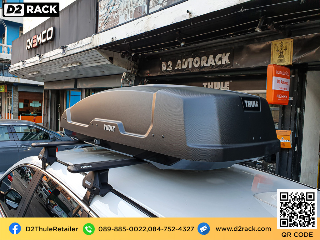 roofbox thule force xt m กล่อง สัมภาระ บน หลังคา กล่อง เก็บ สัมภาระ บน หลังคา แร็คหลังคา : ผลงานติดตั้ง กล่องหลังคารถยนต์ roof box Honda Crv G5 ซีอาร์วี