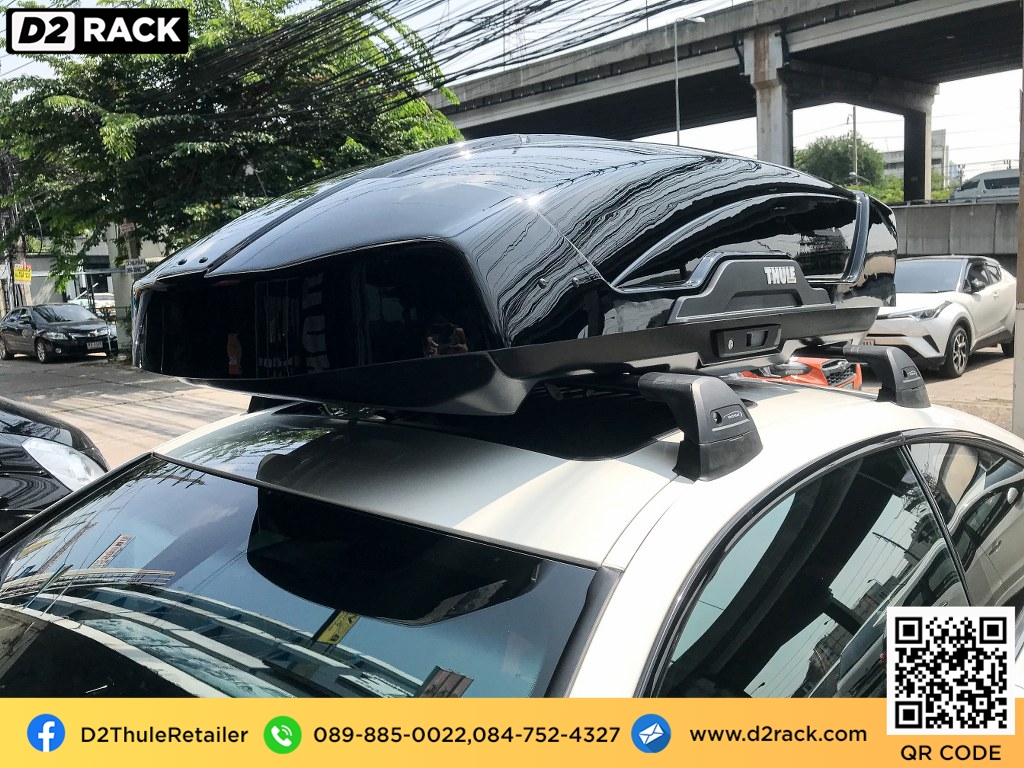 กล่อง ใส่ สัมภาระ บน หลังคา รถ thule Motion XT M roof box กล่อง สัมภาระ บน หลังคา คานขวาง ขาย roofbox : BMW 430i