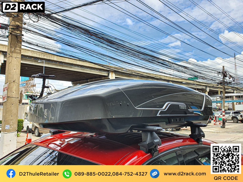 กล่องติดบนหลังคา มือสอง THULE RoofBox Motion XT XL ขาย roofbox มือสอง กล่องหลังคารถ คานขวาง : ผลงานติดตั้ง กล่องหลังคารถยนต์ roof box Bmw x4 เอ็กซ์4