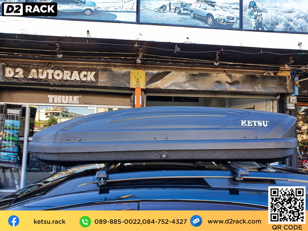 roofbox KETSU Roofbox M1 กล่อง สัมภาระ บน หลังคา กล่อง เก็บ สัมภาระ บน หลังคา แร็คหลังคา : ผลงานติดตั้ง กล่องหลังคารถยนต์ roof box Subaru XV เอ็กซ์วี