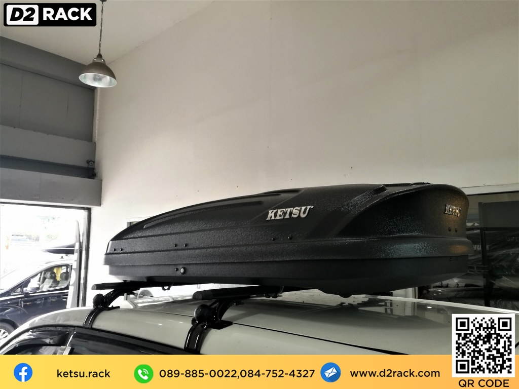 ขาย roofbox KETSU M1 ที่วางของบนหลังคา กล่องสัมภาระบนหลังคา กล่องเก็บของติดรถยนต์ : ผลงานติดตั้ง กล่องหลังคารถยนต์ roof box Toyota Avanza อแวนซา