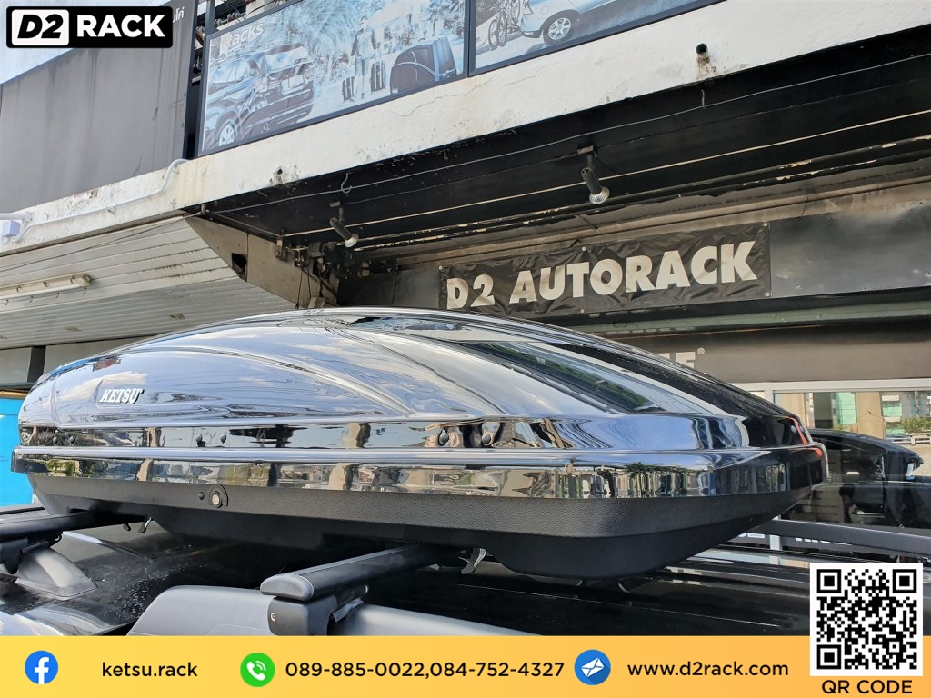 กล่องติดหลังคาคารถ KETSU M2 roof box ราคาถูก ที่วางของบนหลังคา กล่องหลังคารถ : ผลงานติดตั้ง กล่องหลังคารถยนต์ roof box Isuzu D-max ดีแมกซ์