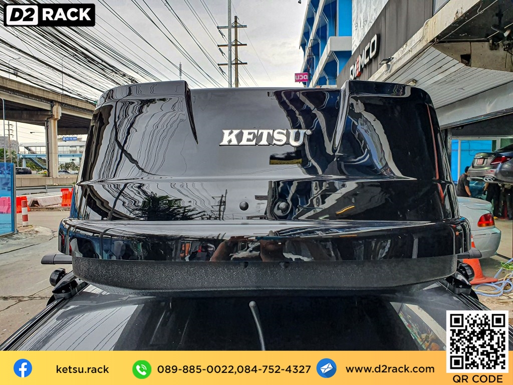 กล่องวางของบนหลังคา KETSU M3 กล่องบนหลังคา กล่อง RoofBox กล่องหลังคารถ : ผลงานติดตั้ง กล่องหลังคารถยนต์ roof box Honda City ซิตี้